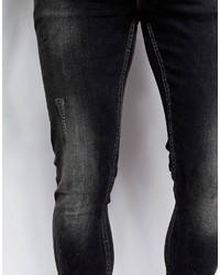 Asos Extreme Super Skinny Jeans With Abrasions