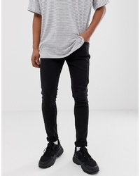 Weekday Form Super Skinny Jeans In Tuned Black