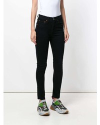 RE/DONE Frayed High Waisted Skinny Jeans