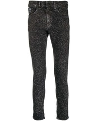 VERSACE JEANS COUTURE Glitter Detail Skinny Cut Jeans