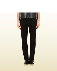 Gucci Black Denim Skinny Jeans With Stud Detail