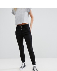 New Look Petite High Waist Skinny Jean In Black