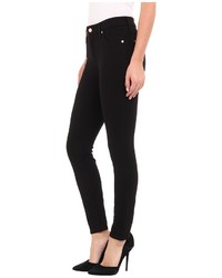 7 For All Mankind Hw Ankle Skinny W Contour Wb In Slim Illusion Black Double Knit