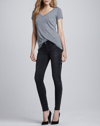 Blank Instaglam Studded Skinny Jeans Black
