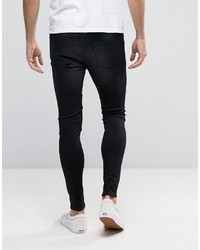 Cheap Monday Jeans Mid Spray Extreme Superstretch Skinny Fit Black Sin
