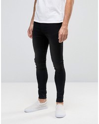 Cheap Monday Jeans Mid Spray Extreme Superstretch Skinny Fit Black Sin