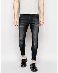 Cheap Monday Jeans Mid Spray Extreme Superstretch Skinny Fit Gray Vision Repair