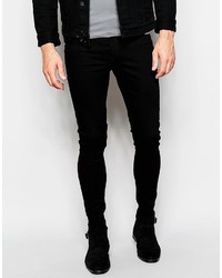 Cheap Monday Jeans Mid Spray On Extreme Super Skinny Fit Black