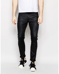 Cheap Monday Jeans Tight Stretch Skinny Fit Coated Black
