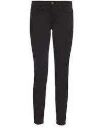Frame Le Luxe Noir Mid Rise Skinny Jeans