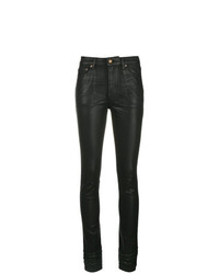 Saint Laurent Leather Look Skinny Jeans