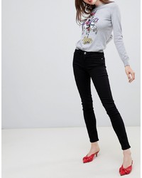 Love Moschino Mid Rise Black Skinny Jeans