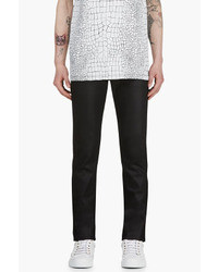 Naked Famous Denim Black Wax Coated Skinny Jeans