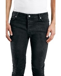 Topman Overdyed Stretch Skinny Fit Jeans