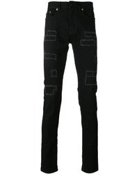 Saint Laurent Patch Detail Skinny Jeans