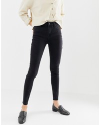 Only Pearl Mid Rise Raw Hem Skinny Jeans