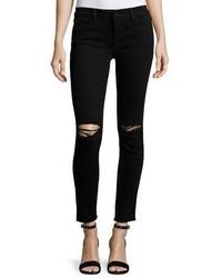 DL1961 Premium Denim Margaux Instasculpt Skinny Ankle Jeans With Ripped Knees Rattlesnake