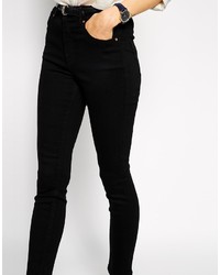 Asos Ridley Jeans Ridley Skinny Ankle Grazer Jeans In Clean Black