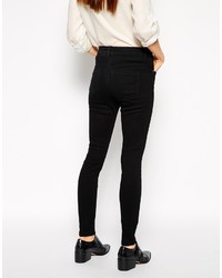 Asos Ridley Jeans Ridley Skinny Ankle Grazer Jeans In Clean Black