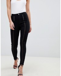 ASOS DESIGN Rivington High Waisted Jeggings With Ladder Front Detail