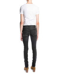 Saint Laurent Skinny Fit Stretch Denim Jeans Black