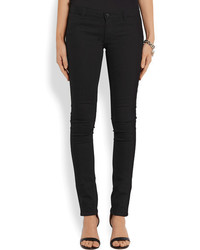 Givenchy Skinny Jeans In Black And Red Stretch Denim