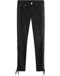 True Religion Skinny Jeans With Lace Up Sides