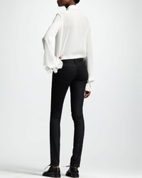 Saint Laurent Skinny Low Waist Jeans Black