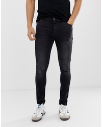 ASOS DESIGN Spray On Jeans In Power Stretch In Washed Black