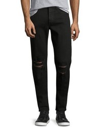 rag & bone Standard Issue Fit 1 Slim Skinny Jeans With Ripped Knees