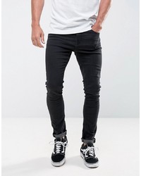 LDN DNM Super Skinny Jeans In Washed Black