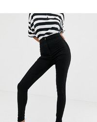 Collusion Tall Skinny High Waist Jegging In Clean Black