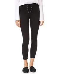 L'Agence The Cherie Lace Up Skinny Jeans