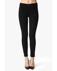 7 For All Mankind The Second Skin Slim Illusion High Waist Ankle Skinny In Elasticity Black