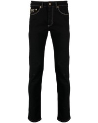 VERSACE JEANS COUTURE V Emblem Mid Rise Skinny Jeans