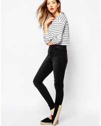Waven High Waist Skinny Jeans With Distressing