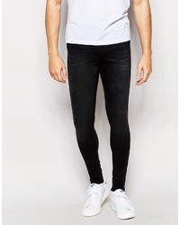 WÅVEN Waven Jeans Royd Extreme Super Skinny Fit Mid Rise Vintage Black