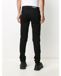 Balmain Zip Detail Slim Fit Jeans