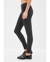 Forever 21 Zippered Low Rise Jeggings