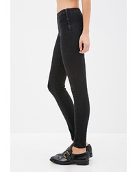 Forever 21 Zippered Low Rise Jeggings