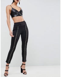 Club L London Club L Jegging Trousers With Eyelet Detail