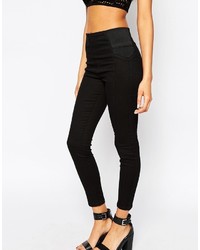 Asos Collection High Waisted Pants With Skinny Elastic Waist