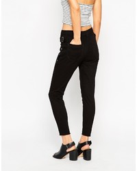 Asos Collection High Waisted Skinny Pants With Buckle Detail