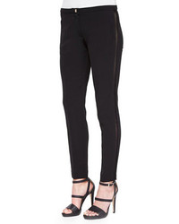 Versace Collection Mesh Side Stripe Slim Pants Black