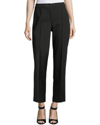 St. John Collection Pintuck Front Pont Skinny Ankle Pants