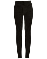 Isabel Marant High Rise Skinny Leg Suede Trousers