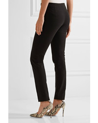 Michael Kors Michl Kors Collection Stretch Cotton And Modal Blend Twill Skinny Pants Black