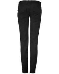 Balmain Wool Ankle Zip Pants In Black