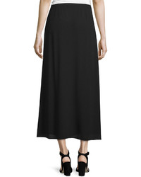 Eileen Fisher A Line Crepe Maxi Skirt Black