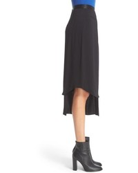DKNY Asymmetrical Mixed Media Skirt